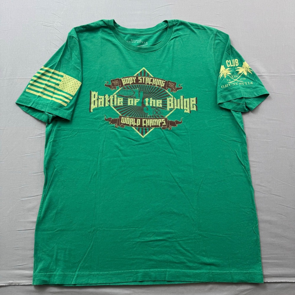 Grunt Style Battle‎ of the Bulge World Champs Graphic Tee Green Mens XL